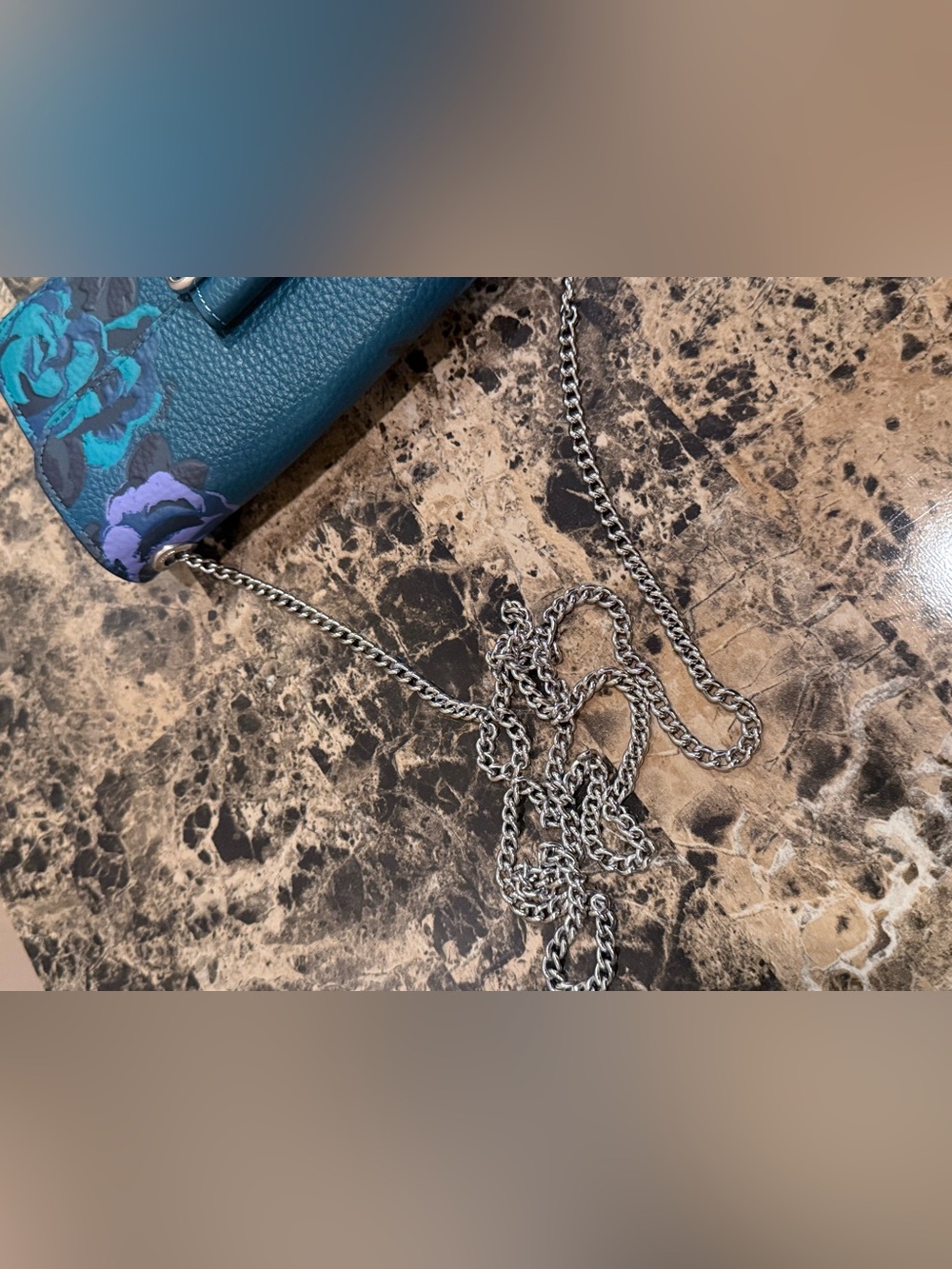 ❌SOLD❌Coach Morgan Crossbody with Jumbo Floral Print Deep Turquoise - Picture 13 of 14